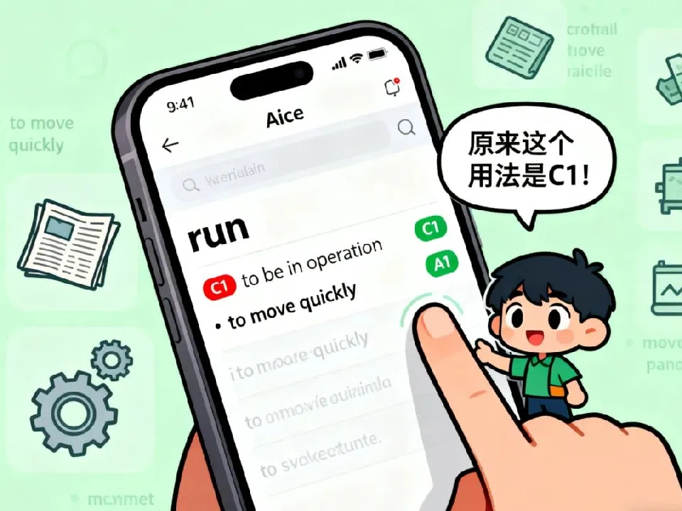 CEFR分级词汇学习界面展示