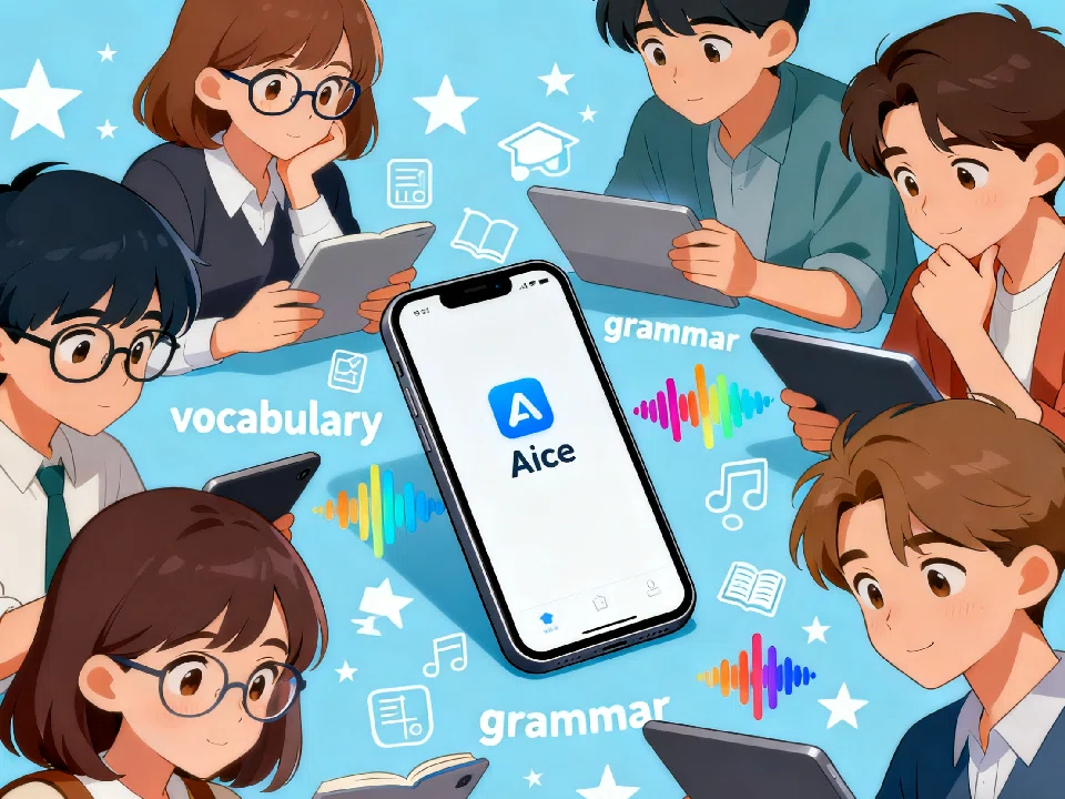 Aice英语听力提升功能界面展示 - 听音识词训练 TED-Ed视频学习 AI智能听力训练